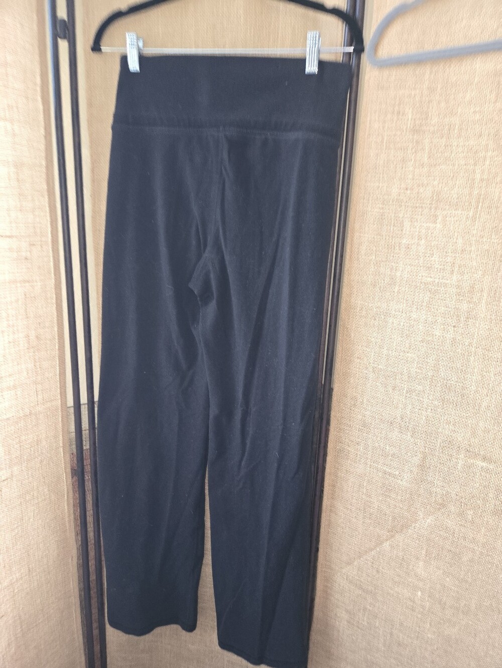 Y2K Vintage Old Navy Active Women's Fold Over Waist Black Yoga Pants Medium